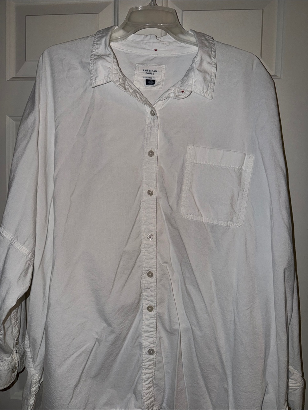 American Eagle Outfitters Men’s White Casual Button-Down Shirt